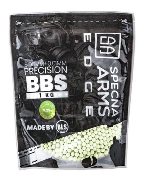 Specna Arms - BLS - EDGE™ Precision BBs - 0.25 - 1Kg - Tracer - Biodegradabile - Verde