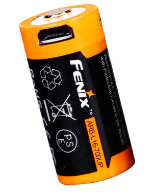 Fenix - 16340 RCR123 - 700mAh 3,6V USB - Li-ion Battery - ARB-L16UP